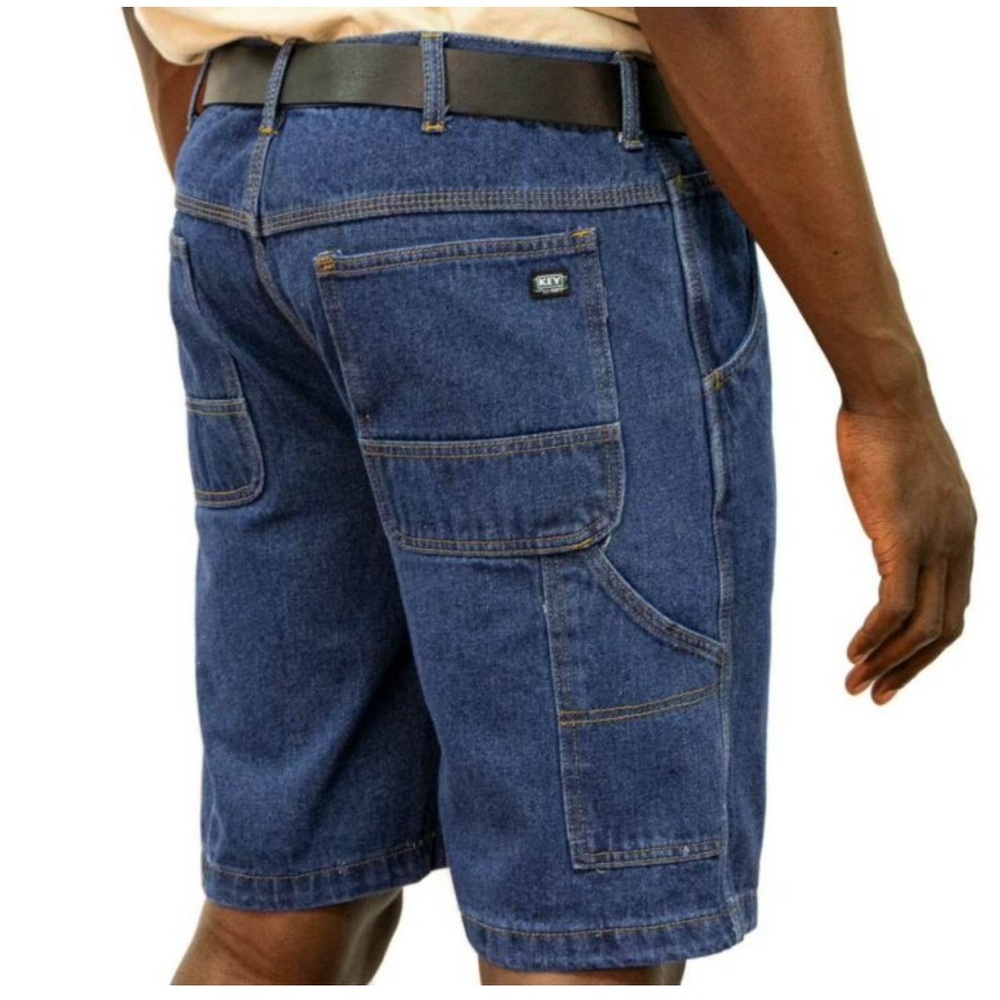 Key Men’s Denim Dugaree Shorts 🩳 Size 44 NWT